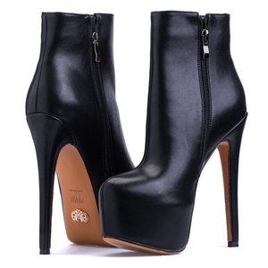 Elegant Black High Heel Ankle Boots